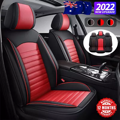 Front Rear Auto Car Seat Cover Set Leather Fit Airbag Accessories For Holden GWM • $145.93