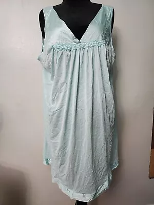 Vintage Vanity Fair Baby Blue Nightgown Nylon XXL • $18.70