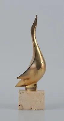 Philippe Jean French Sculptor. Abstract Bronze Sculpture. Swan. 1980s • $640