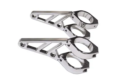 Highsider CNC Lamp Holder Set For 35-37 Mm Chrome • £99.45