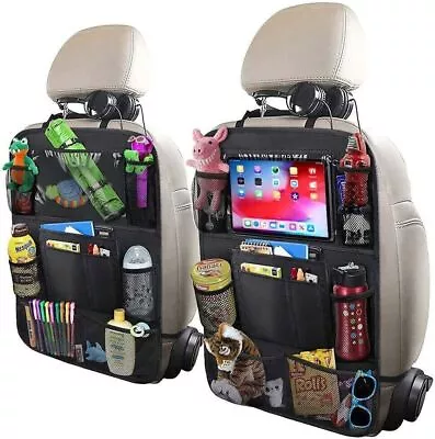 2 Pack Car Seat Back Organiser Multi Pocket Storage Travel Pouch Tidy Bag Holder • £8.99