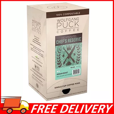 Wolfgang Puck Coffee Chef's Reserve Decaf 9.5 Gram Pods Medium Roast 18 Count • $20.61