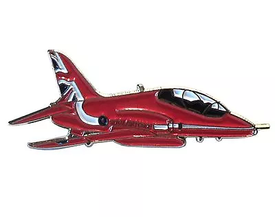 BAE Hawk RAF Red Arrows Jet Aircraft Metal Enamel Badge Brooch GB Tail 36mm NEW • £3.79