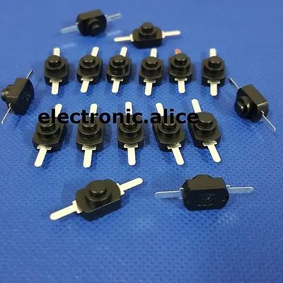 50pcs 1A 30V DC 250V Black Latching On Off Mini Torch Push Button Switch • $3.05