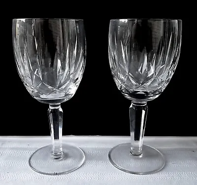 $75 • Buy Pair Of Waterford Crystal Kildare Water / Wine Glasses