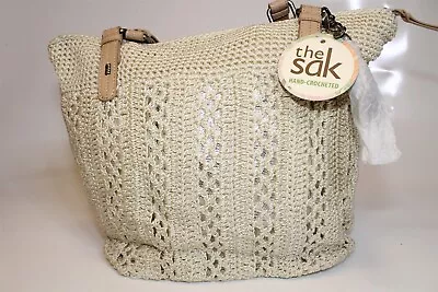 The Sak Hand Crocheted Silverwood Womens Shoulder Handbag Style 107636 Purse NEW • $22.50