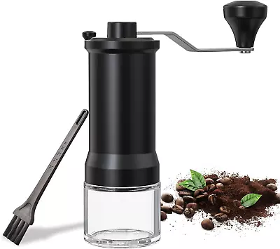 Manual Coffee Grinder Portable Stainless Steel Burr Coffee Bean Grinder With Ce • $31.99