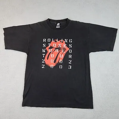 Vintage Rolling Stones World Tour 2002 2003 Acme Size Large Black T-Shirt • $79.99