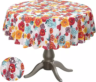 Round Tablecloth 70 Inch For 3-6 Feet Tables Round Table Cover Is Stain Resist • $23.15