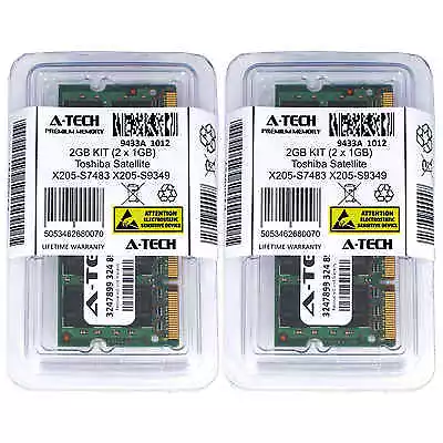 2GB KIT 2 X 1GB Toshiba Satellite X205-S7483 X205-S9349 X205-S9359 Ram Memory • $24.18