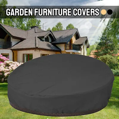$37.36 • Buy Waterproof Heavy Duty Day Bed Furniture Patio Round Outdoor Cover Garden AU