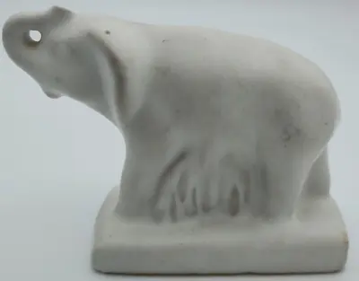 Vintage Van Briggle Art Pottery White Elephant W Trunk Up Figure • $30