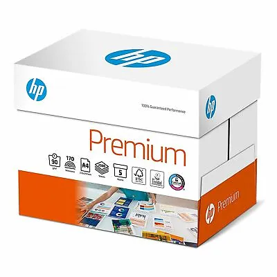 HP Premium White A4 90gsm Copier School Home Office Printer Paper 1 - 10 Reams • £16.29