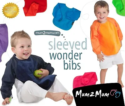 SLEEVED Wonder Bib 6-18m/18m-3yrs. Coverall Bib Weaning Feeding Mum 2 Mum  • £9.99