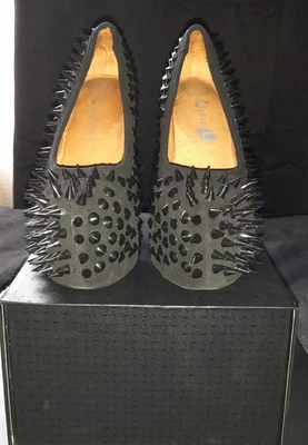 £15 • Buy Jeffrey Campbell Ibiza Last  Black Suede Stiletto High Heel Shoes Spike Stud UK5