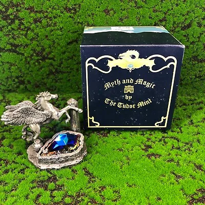 Myth And Magic  PEGASUS'S POOL Tudor Mint  3906 Unicorn Crystal Glass Pewter • £54.99