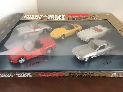 Road & Track History Of Corvette Collectors Edition 1/38 Scale 5 Cars SHIPS FREE • $26