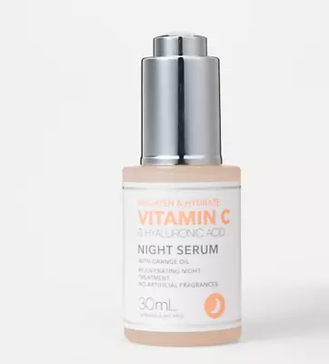 $7.99 • Buy Vitamin C & Hyaluronic Acid Night Serum 30ml W Orange Oil Skincare Hydrate Face