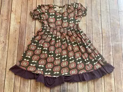 Matilda Jane Size 10 You & Me Orchard Lap Dress Apples READ B15 • $25.99