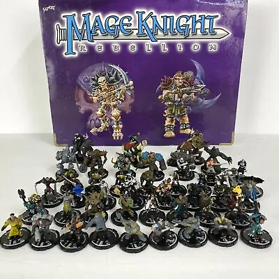 Mage Knight 2001 43 Figure Lot With Carrying Storage Case D&D RPG Miniatures  • $168