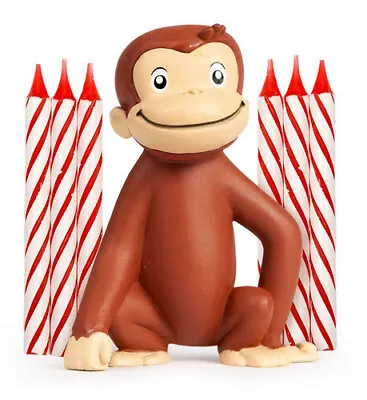 CURIOUS GEORGE Happy Birthday Party Supplies CAKE CANDLES 7pcs Monkey • $4.99