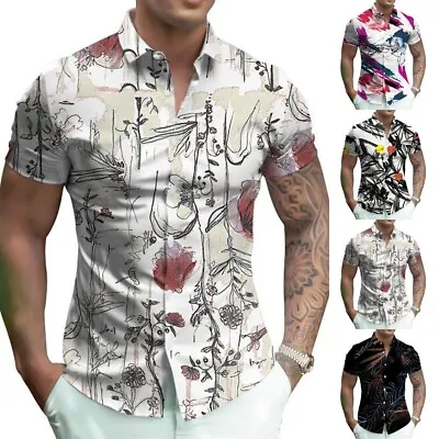 £15.71 • Buy Fashionable High Quality Shirt Tops Male Button Casual Loose Polyester