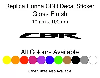 Honda CBR Replica Fairing Panel Decal Sticker Pair 10mm X 100mm  • £4