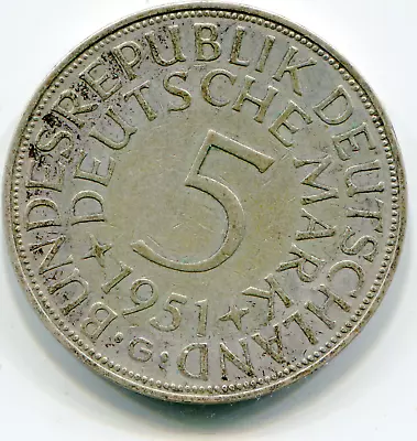 Germany 5  Mark 1951-G KM-112.1    Lotmar3042 • $3.25