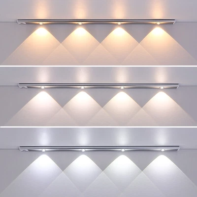 £5.56 • Buy Wireless PIR Motion Sensor LED Lights USB Rechargeable Strip Cabinet Closet Lamp