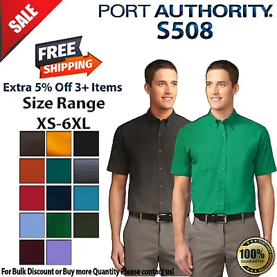 Port Authority S508 Mens Short Sleeve Easy Care Button Down Dress Shirt • $24.95