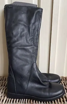 CAMPER ALICANTE Knee High Boot UK7 EU40 Black Soft Leather Side Zip • £95