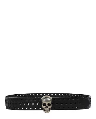 Alexander McQueen Mens 3D Skull Leather Belt • $269.99