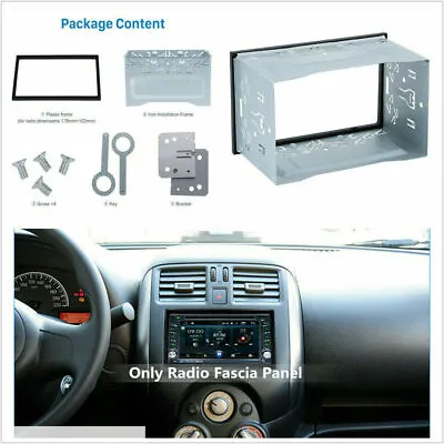 Metal Fascia Mounting Dash Kit For Car Radio 2DIN DVD Stereo Installation Frame • $18.99