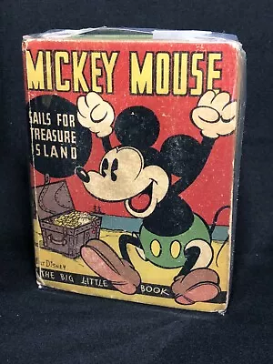 Little Big Book Mickey Mouse 750 Sails For Treasure Island 1933 Disney NICE! • $49.95