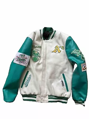 Oakland Athletics A’s Retro Classic Varsity Jacket Custom Baseball Sz M • $65