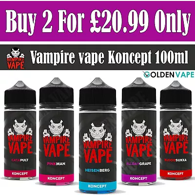 Vampire Vape Koncept 100ml 0mg E Liquid 70/30 Vape Juice HeisenbergPinkman • £11.35