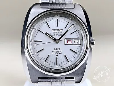 Vintage Seiko King Seiko Hi-Beat Day-Date Silver Dial Automatic Watch 5626-7030 • $3.25