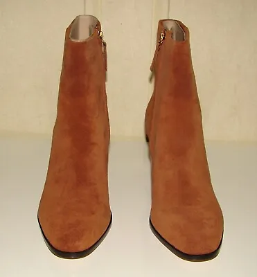 NIB J Crew Size 8 Dark Nutmeg Brown Calf Suede Short Shaft Boots #BA568 • $80