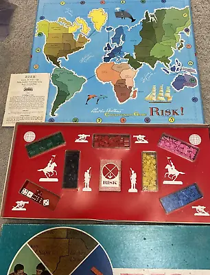 Risk Parker Brothers Continental Board Game 1968 Plastic Pieces Cases • $39.99