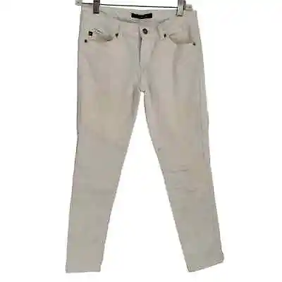 Kancan White Moto Skinny Jeans Size 5 / 26 • $23