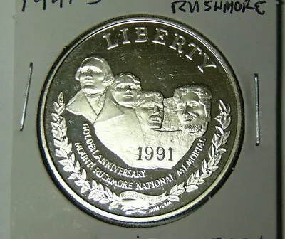 Proof 1991-S Mount Rushmore Commemorative Silver Dollar (62521) • $39.99