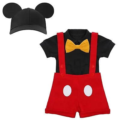 Disney Mickey Mouse Outfit Toddler 18-24 Months W/ Ears Hat Black New • $61.20