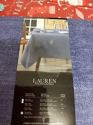 LAUREN RALPH LAUREN Tablecloth Nappe Easy Care Water Repellent Wipe Clean 60 ×84 • £19.65