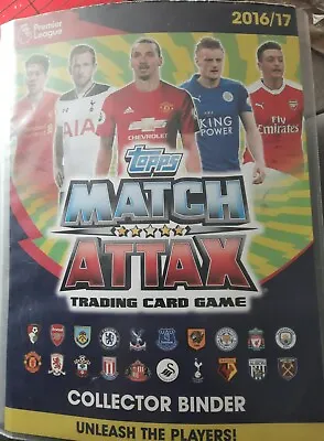 Match Attax 2016 2017 Largely Complete Folder With Foils 100 Clubs Limiteds • £32.95