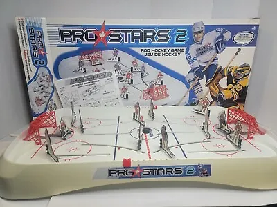 Vintage Pro Stars 2 Table Top Rod Hockey Game Retro 90s Hockey Toy W/Box&manual • $101.76