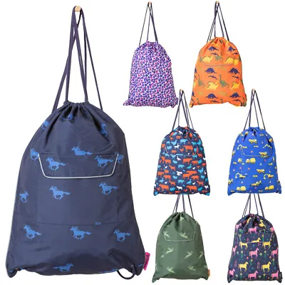 Rydale Kid's PE Bag Drawstring School Kit Sports Carry Bags Rucksack 7 Colours • £7.99