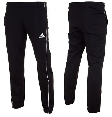 Adidas Mens Joggers Tracksuit Bottoms Training Trousers Black Size L • £14.98