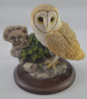 Country Artists Ceramic Figurine 'Barn Owl With Stone Sun' 01546 - 2000 Langford • £6.95