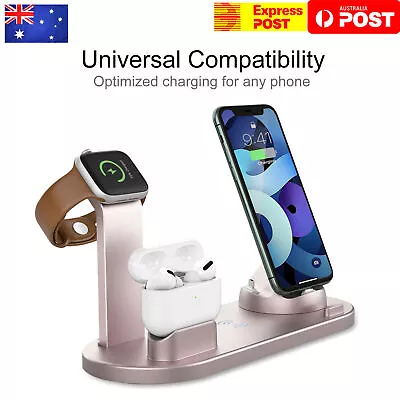 $21.95 • Buy 3 In 1 Wireless Charger Dock Charging Station For Apple Watch IPhone 12 11 XS 8+