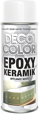 Decocolor Epoxy Bath Shower Sink Appliance White Enamel Spray Paint Refurbishing • £9.98